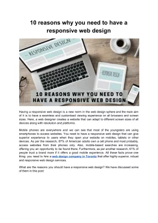 10 reasons why you need to have a responsive