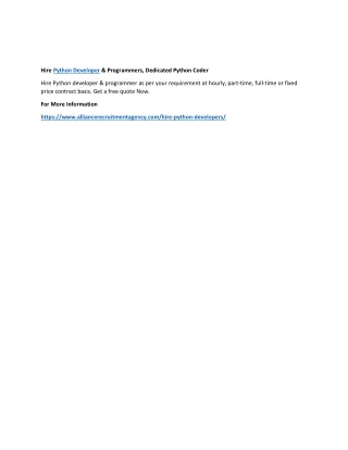 hire python developer programmers dedicated