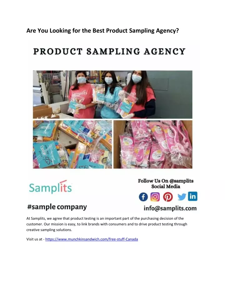 are you looking for the best product sampling