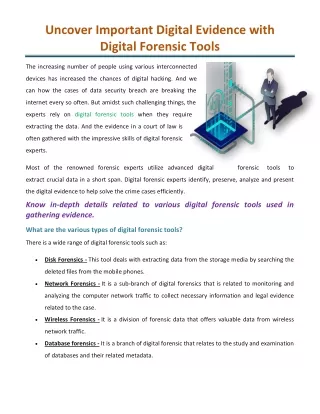 uncover important digital evidence with digital