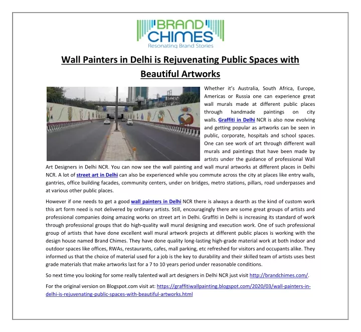 wall painters in delhi is rejuvenating public