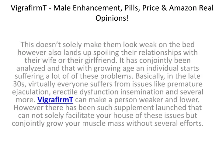 vigrafirmt male enhancement pills price amazon real opinions