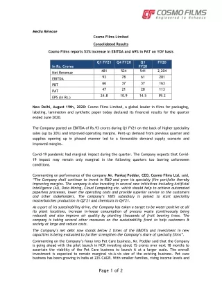 media release