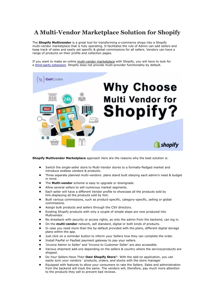 a multi vendor marketplace solution for shopify
