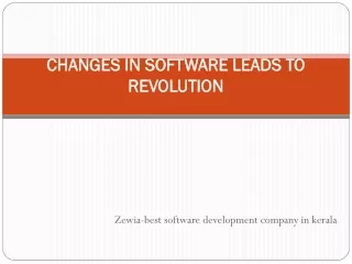 changes in software leads to revolution