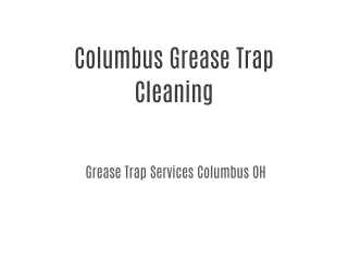Columbus Grease Trap Cleaning | 614-289-1981