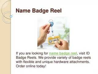 Name Badge Reel