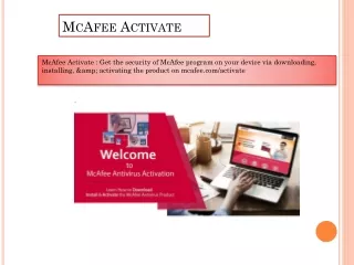 McAfee.com/Activate - Enter Product Key - Mcafee Product Activate