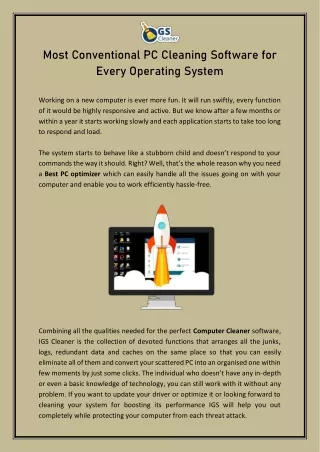 Most Conventional PC Cleaning Software for Every Operating System