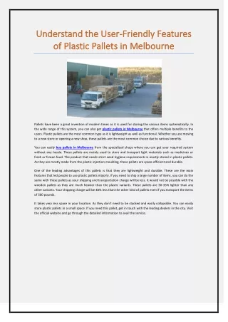 understand understand the of of plastic pallets