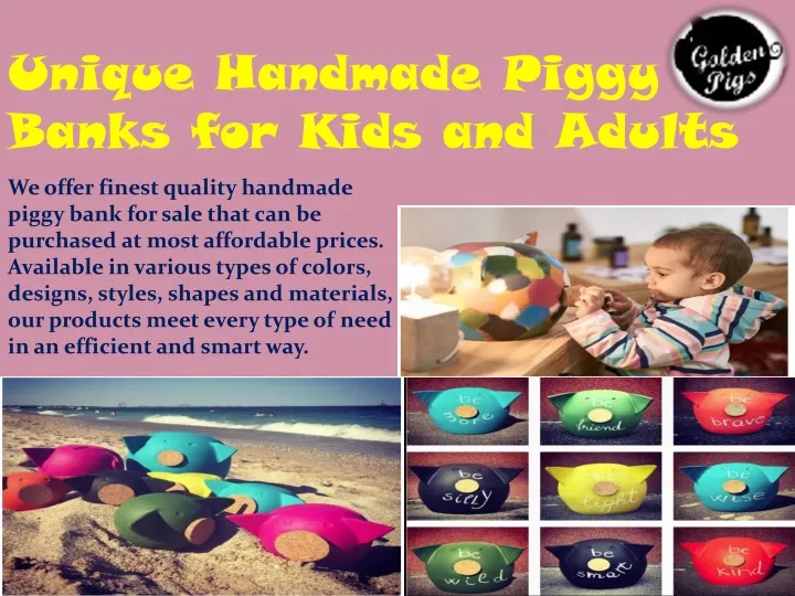 unique handmade piggy banks for kids and adults