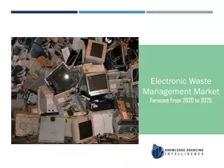 The Emergence of Electronic Waste Management