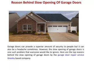 Garage Door Repair Service Greeley