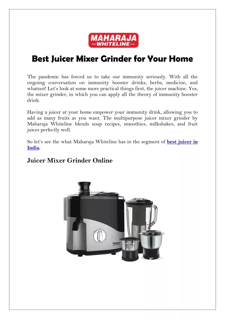 best juicer mixer grinder for your home