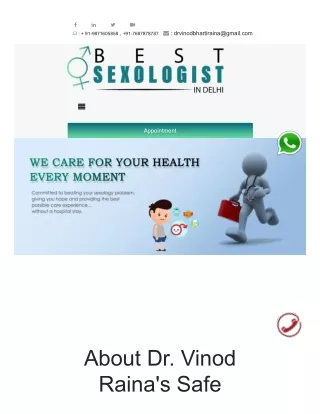 Sexologist Dr Vinod, Best Sexologist in Delhi, Sexologist Near Me, Gupt Rog Doctors