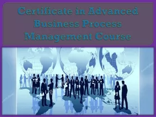 Certificate in Advanced Business Process Management Course