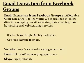 email extraction from facebook groups