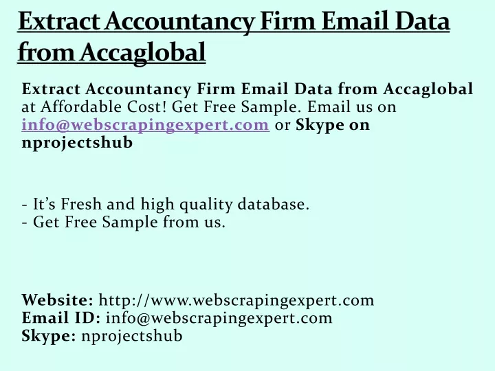 extract accountancy firm email data from accaglobal