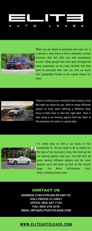 Best Car Lease Deals Hollywood FL