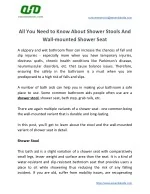 All You Need to Know About Shower Stools And Wall-mounted Shower Seat - slide 1