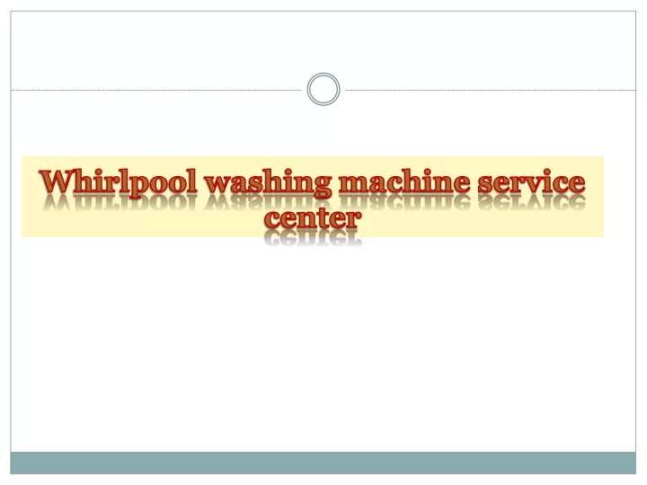 whirlpool washing machine service center