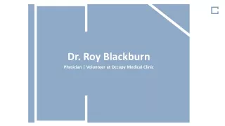 Dr. Roy Blackburn - Experienced Medical Doctor From Eugene, Oregon