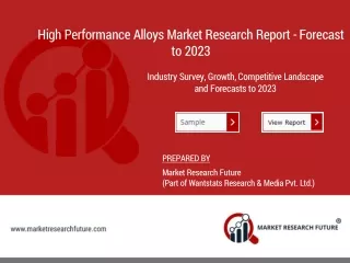 high performance alloys market research report