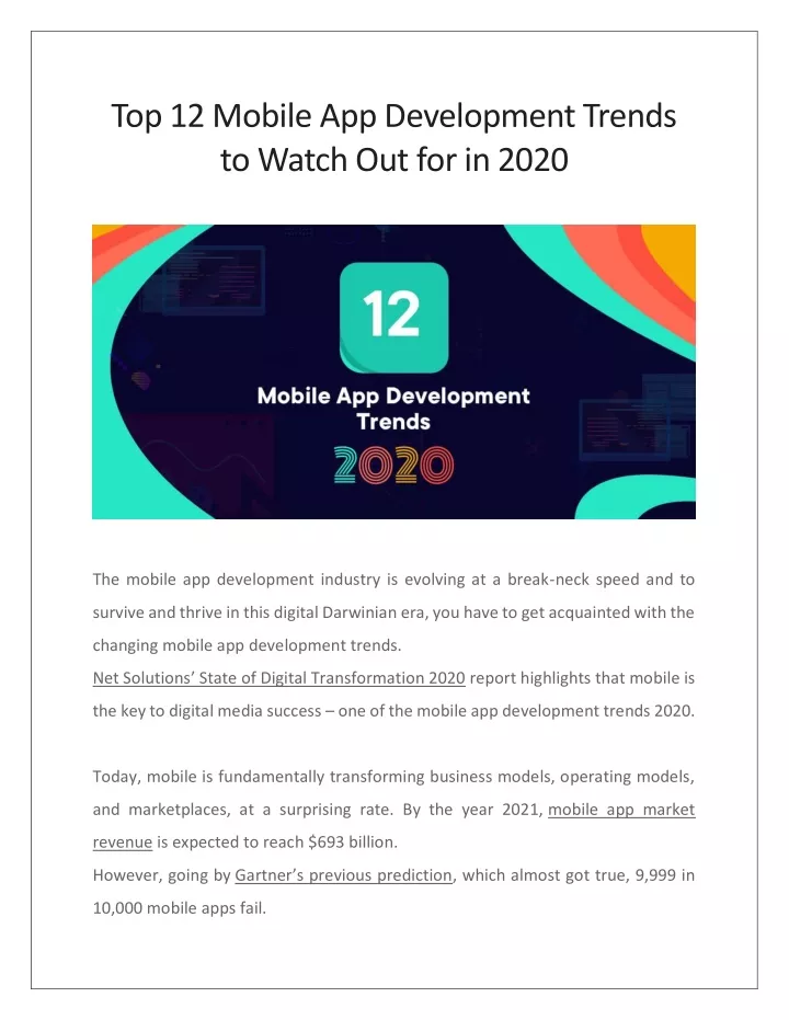 top 12 mobile app development trends to watch