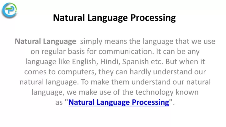 natural language processing