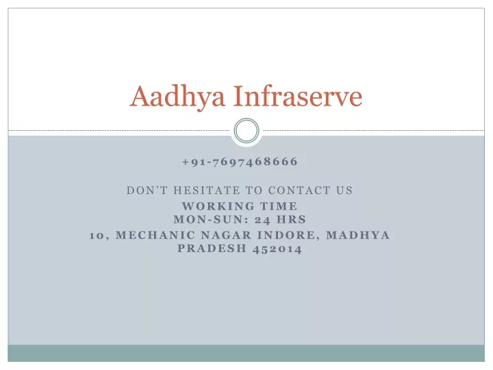 aadhya infraserve