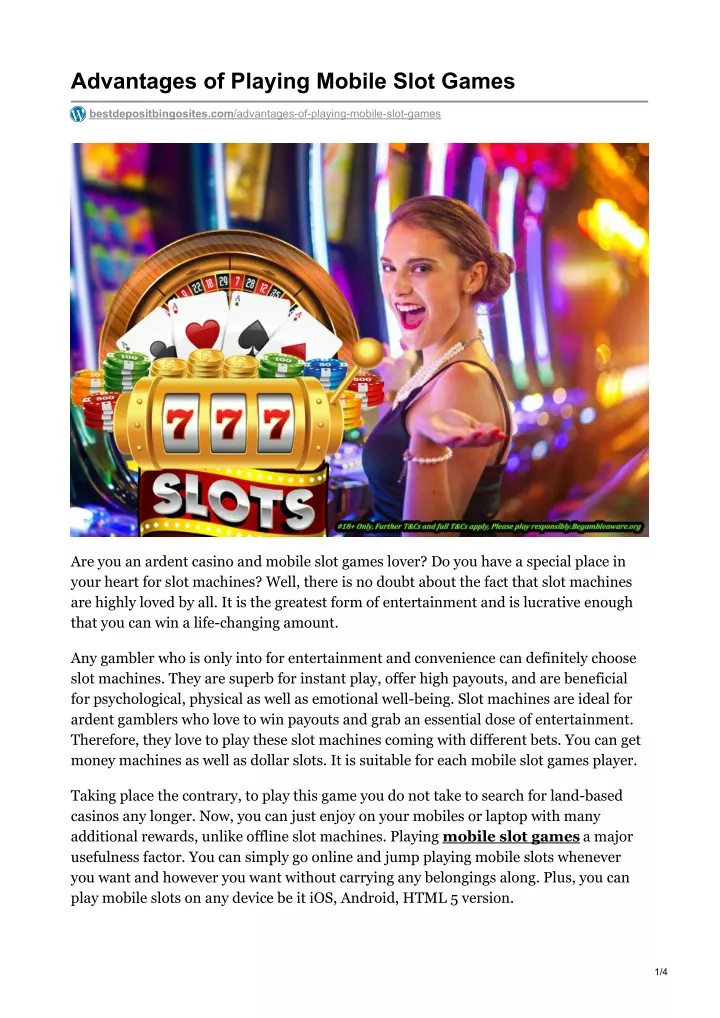advantages of playing mobile slot games