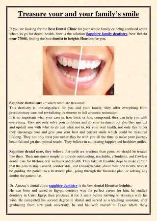 treasure your and your family s smile