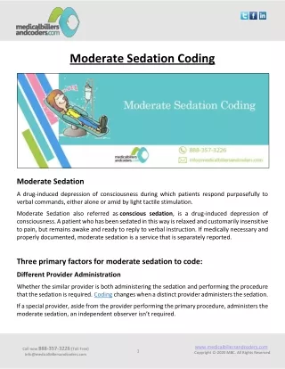 moderate sedation coding