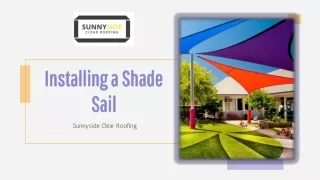 installing a shade sail