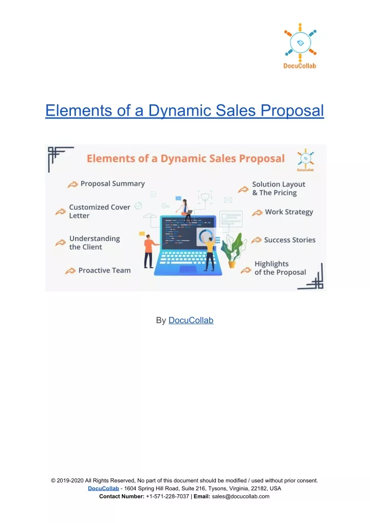 elements of a dynamic sales proposal