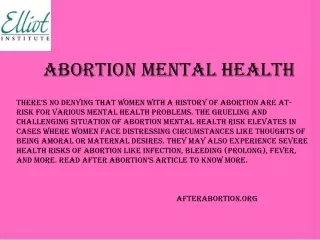 Afterabortion.org - Abortion Mental Health