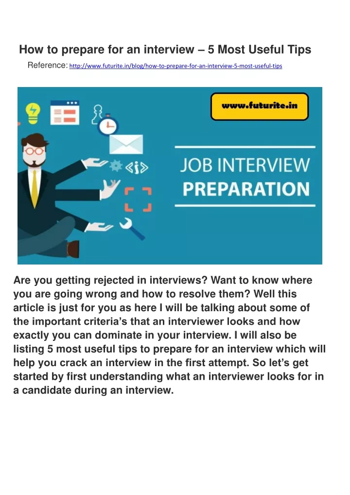 how to prepare for an interview 5 most useful