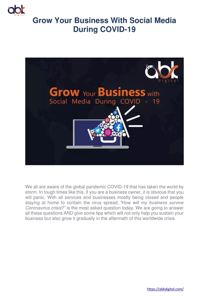 grow your business with social media during covid