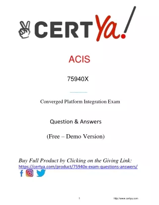 75940XX Exam Demo Questions and Answers
