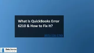 Common Reasons and Acute solutions for QuickBooks Error 6210