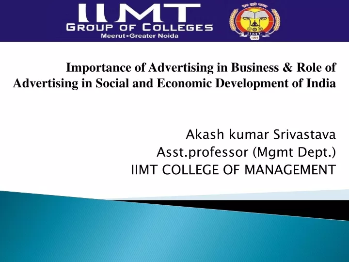 importance of advertising in business role