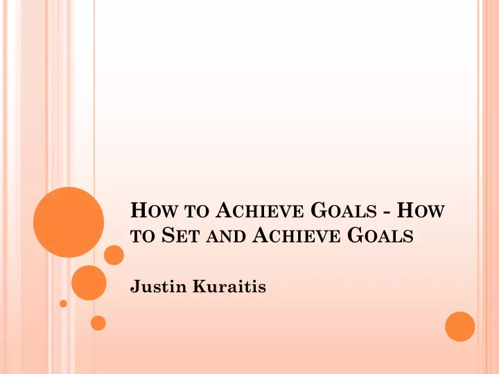 how to achieve goals how to set and achieve goals