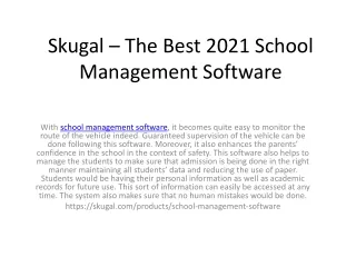 skugal the best 2021 school management software