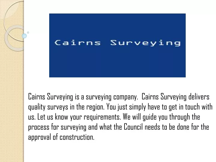 cairns surveying is a surveying company cairns