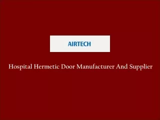 Hermetic Door Manufacturer