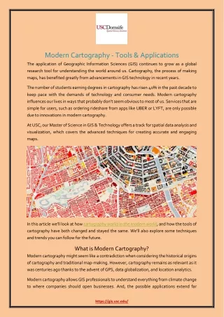 modern cartography tools applications