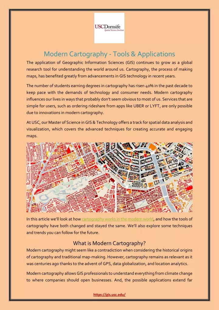 modern cartography tools applications