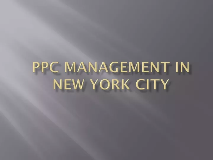 ppc management in new york city