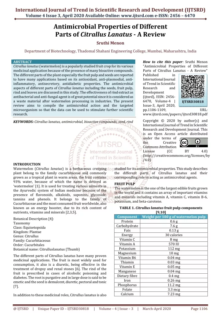 international journal of trend in scientific