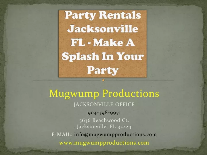 party rentals jacksonville fl make a splash in your party